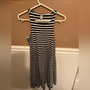 Old Navy black and white striped dress